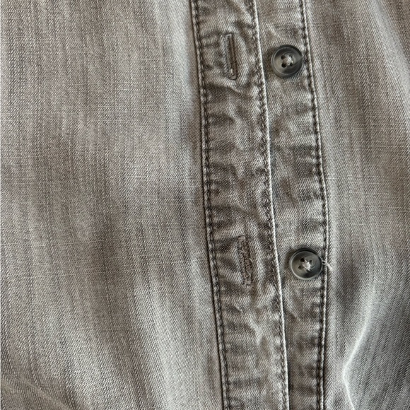 Chico’s Button Down Gray Shirt - Picture 3 of 5